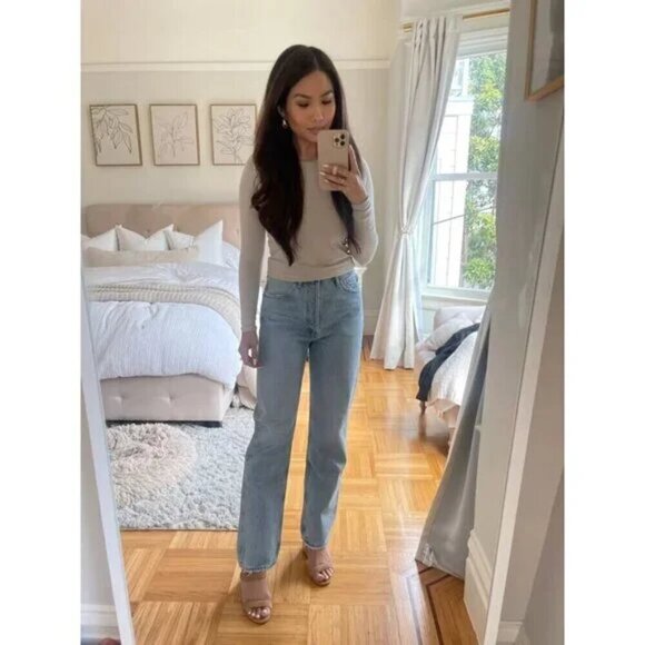 AGOLDE 90's Mid Rise Loose Fit in Wash Snapshot Size US 25 - Picture 15 of 16